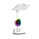 thumbnail image 3 of Lámpara de escritorio LED con ventilador | Luz de lectura inteligente plegable | Reloj digital y luz ambiental RGB | Porta bolígrafos | Altura ajustable | Recargable | Blanco | 16.93"x9.84"x4.72", 3 of 7