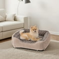 thumbnail image 6 of Washable Large Dog Beds for Medium Sized Dogs, Rectangle Pet Beds with Anti Slip Bottom, Beige, 35"x25"x9", 6 of 8