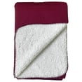 thumbnail image 2 of NorthCrest Home Sherpa Micromink Rich Red Oversized Soft Throw Blanket, 2 of 4