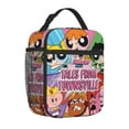 thumbnail image 2 of Powerpuff Lunch Bag Reusable Insulated Lunch Box Meal Handbag To Keep Food Fresh 3d Cartoon Lunch Tote Bag Work Office Outdoor Picnic, 2 of 8