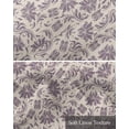 thumbnail image 6 of Purple Botanical Linen Curtain Valance for Bedroom/Bathroom/Kitchen/Office/Living/Dining Room Window,Rustic Summer Tropical Floral Leaves Pocket Topper Drapes Decorative Cafe Drapery Panel 60"x18", 6 of 6