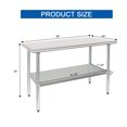 thumbnail image 2 of HARDURA Stainless Steel Table 24X48 Inches with Undershelf and Galvanized Legs NSF Heavy Duty Commercial Prep Work Table for Restaurant Kitchen Home and Hotel, 2 of 7