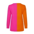 thumbnail image 5 of Royisotas Womens Sweatshirts Long Sleeve Color Block Tunic Fall Pullover Half Zip Crewneck Casual Pink No Hood Tops, 5 of 5