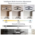 thumbnail image 6 of Miniyam Smart Ceiling Fan with Light – Flush Mount LED Design, APP & Remote Control, Dimmable with 3 CCT, Quiet, 6 Speeds, Wall Mount, 6 of 9