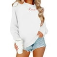 thumbnail image 5 of Itsame Long Sleeve T-Shirts Women's Valentine's Sweatshirt Loose Crew Neck Tops White Size XS, 5 of 9