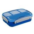 thumbnail image 1 of Boîte Bento Portable et Étanche pour Enfants, Contenants Bleus Réutilisables avec Conception Antichute, 4 Compartiments pour le Contrôle des Portions, Va au Micro-Ondes, Écoresponsable, Idéale pour l'École Ou les Activités Extérieures, 1 of 5