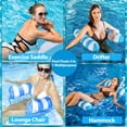 thumbnail image 2 of Hamaca inflable Pool Floats QIUBAOBAO para adultos, paquete de 3, 2 of 7