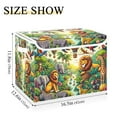thumbnail image 4 of Jungle Animals Hot Air Balloon Storage Basket Foldable Laundry Basket Shelf Kids Toy Storage Container Organizer with Handles, 4 of 7