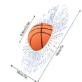 thumbnail image 2 of Loyerfyivos 3-D Car Cool Stickers,3D Prank Tricky Creative Glass Window Stickers,3D Simulation Golf/Baseball Break Glass Car Window Sticker,Car's Window was Broken by The Ball - Basketball, 2 of 9