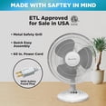 thumbnail image 5 of Ventilador de mesa Comfort Zone CZ161BK 40 cm oscilante 3 velocidades, 5 of 5