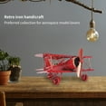 thumbnail image 5 of Retro Airplane Model Decor Large Vintage Metal Decorative Model Airplane Wrought Iron Aircraft Hanging Airplane Biplane Ornament for Christmas Photo Props Desktop Decoration Birthday Gifts, 5 of 9