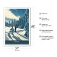 thumbnail image 2 of The Harz Mountains - Germany - Skiing the Highlands - Vintage Travel Poster c.1948 - Fine Art Matte Paper Print (Unframed) 30x44in, 2 of 4