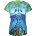 thumbnail image 2 of Dolphins Jumping Over Reef All Over Womens T Shirt Multi SM, 2 of 2