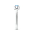 thumbnail image 4 of ANGARA Natural Solitaire Aquamarine Infinity Knot Engagement Ring in 925 Sterling Silver for Women (Size-4mm) | March Birthstone, Anniversary, Jewelry Gift for Women | Natural Aquamarine Ring, 4 of 10