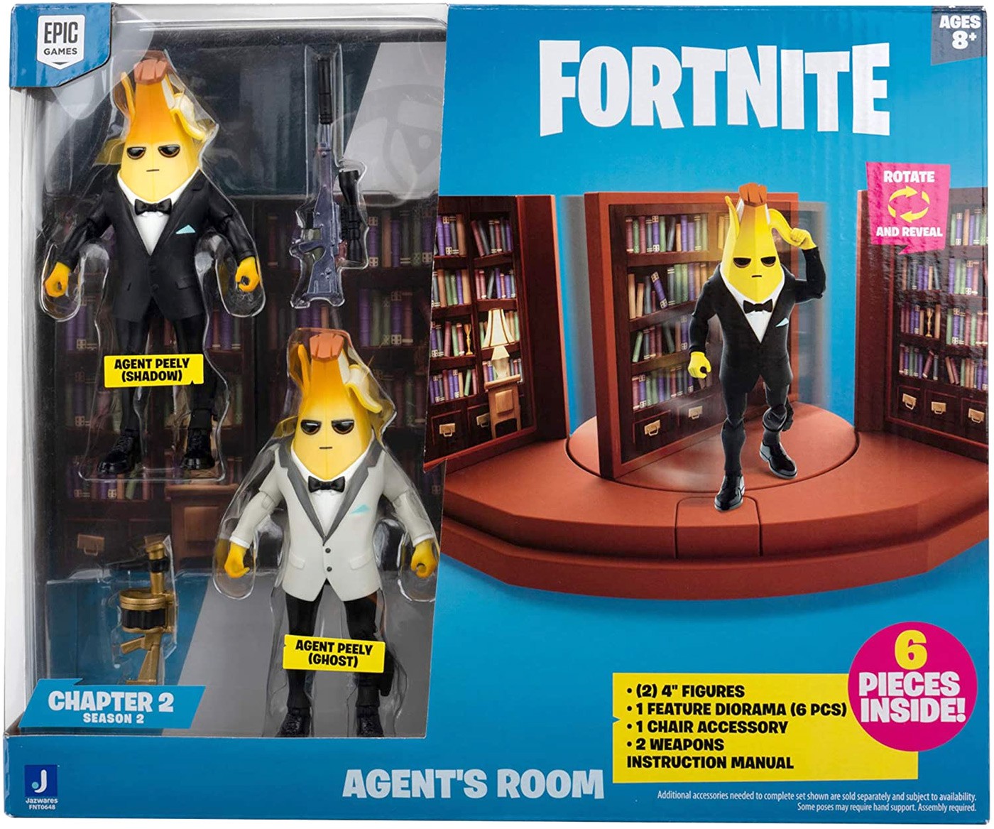 Jazwares Fortnite Agent's Room Action Figure Set, 6 Pieces