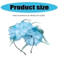 thumbnail image 5 of Flower Hair Hoop for Women Exaggerated Carnivals Headband Nonslip Fascinator Hairband for Formal Event, 5 of 13