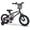 Black, variant on OLAKIDS Kids Bike, 12 14 16 18 Inch Toddler Children BMX Bicycle with DIY Drawing Board Training Wheels Adjustable Seat Handbrake Coaster Brake Safety Bell
