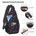 thumbnail image 3 of Lsque Mushrooms3 Pattern Cross Chest Bag Diagonally – Premium Durable Front Chest Sling with Adjustable Padded Strap, High-Capacity Storage, 3 of 8