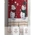 thumbnail image 6 of Red Snowman Christmas Sheer Curtains 84 Inch Length 2 Panels Set Window Treatments, Xmas Tree Snowflake Black Red Plaid Rod Pocket Semi Curtains for Living Room/Bedroom/Kitchen Décor, 104"W x 84"L, 6 of 7