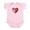 Petal Pink, variant on CafePress - Family Heart Infant Bodysuit - Baby Light Bodysuit, Size Newborn - 24 Months