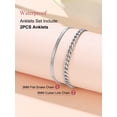 thumbnail image 5 of Silvora Layered Anklets for Women Silver Stainless Steel Stackable Flat Snakle Cuban Link Chain Ankle Bracelet Set Adjustable Foot Chain Waterproof Summer Beach Boho Jewelry Gifts for Mom Daughter, 5 of 6