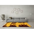 thumbnail image 3 of Ahgly Company Machine Washable Indoor Square Abstract Yellow Modern Area Rugs, 8' Square, 3 of 4