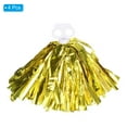 thumbnail image 3 of Uxcell PET Cheerleading Pom Poms with Finger Holes for Team Spirit Fun Dance Stage Events Golden, 3 of 6