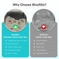 thumbnail image 2 of WoofiGo Stainless Steel Cat Litter Box with Lid XL Metal Litter Box for Big C..., 2 of 7