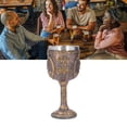 thumbnail image 4 of Copa Retro, Carcasa De Resina, Revestimiento De Acero Inoxidable, Fácil De Limpiar, Patrón Vívido, Copa De Vino Nórdica A Prueba De Herrumbre Para Bar, 4 of 7