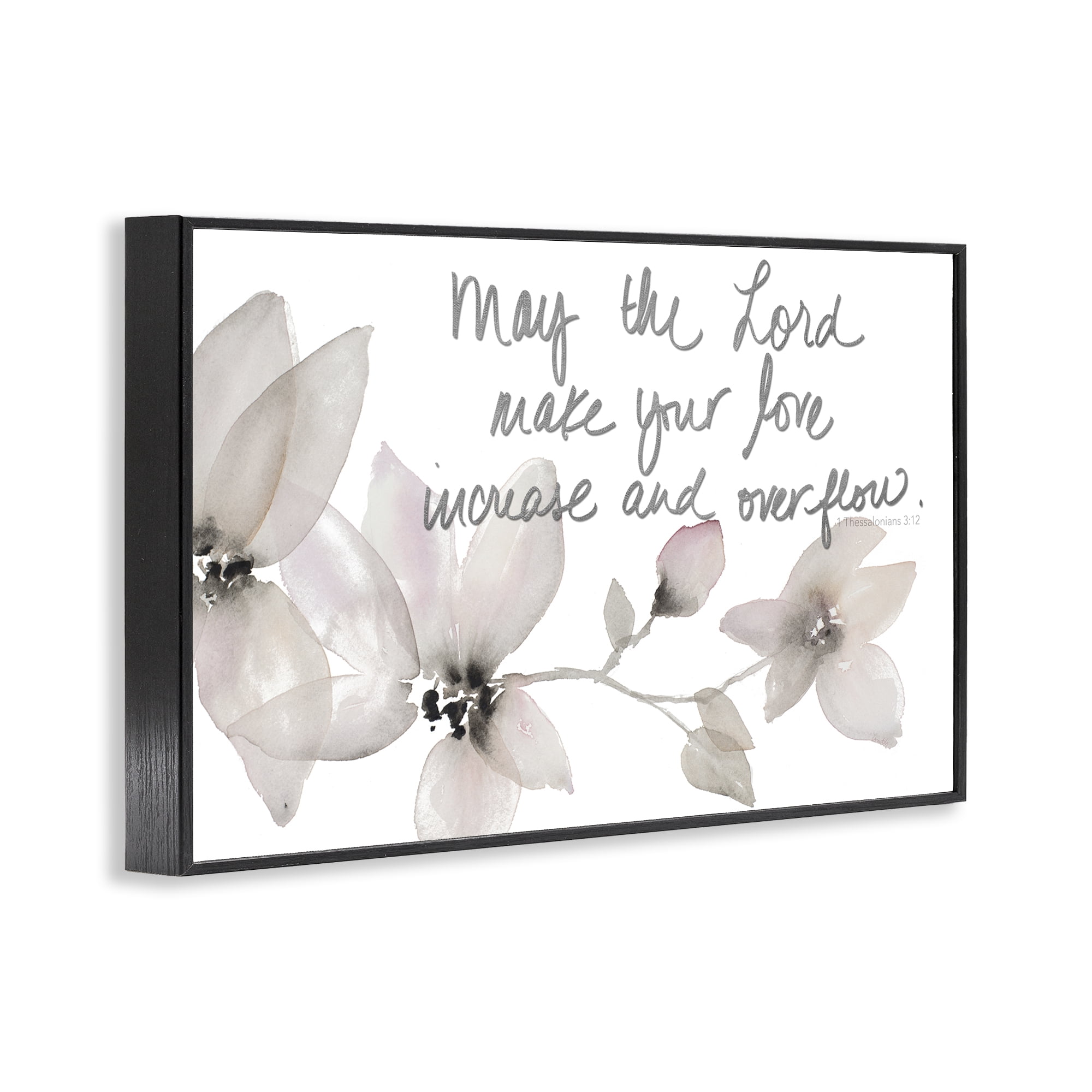 Stupell Industries Love Increase & Overflow Black Framed Giclee Art, design by Lanie Loreth