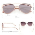 thumbnail image 5 of 2 Cateye Sunglasses for Adult Women Female with Case, Brown, 56mm, 5 of 6