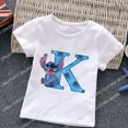 thumbnail image 3 of Nueva camiseta con letras ABCD de Stitch para niños, camisetas con combinación de nombres, camisetas de dibujos animados Kawaii, ropa informal para niños y niñas, camisetas Harajuku para niños y niñas, 3 of 5