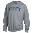 thumbnail image 2 of Men's ComfortWash Gray Pitt Panthers Garment Dyed Fleece Crewneck Pullover Sweatshirt, 2 of 3