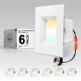 thumbnail image 1 of ASD Blanc 4 Pouces Rétroéclairage LED Carré Encastré - 9W 709LM 2700/3000/3500/4000/5000K Sélectionnable Dimmable LED Downlight, We, 1 of 8