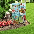 thumbnail image 3 of Welcome Flowers Bicycle Butterfly Daisy Summer Spring Double Sided Garden Yard Flag 12" x 18", Enjoy The Ride Bike Sunflower Flowers Basket Decorative Garden Flag Banner for Outdoor Home Decor, 3 of 5