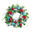thumbnail image 7 of ZLBDYG Patriotic Holiday Wreath for Front Door - 15.7Inch Red White Blue Artificial Floral Decor | Rustic Memorial Day, 4th of July, Veterans Day Centerpiece | Indoor/Outdoor Porch & Wall Hanging, 7 of 7