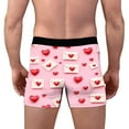 thumbnail image 3 of Vetsdori Underwear for Men Boxers Casual Cozy Elastic Waist Soft Gift for Men Valentines Fashion Mens Boxer Briefs Trunks, 3 of 7