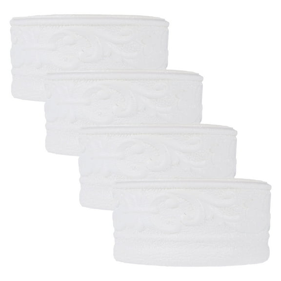 MLINS 4pcs 8cm Wide Waterproof Self-Adhesive Skirting Line Wall Sticker 3D Background Decorative Frame Border Strip Wallpaper for Home Office Decor