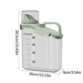 thumbnail image 2 of Dsseng Plastic Airtight Rice Storage Bin Cereal Dispenser Storage Box Kitchen Food Grain Rice Container  2000ML Clear Food Storage Box with Pouring Spout, 2 of 7