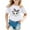 1#White, variant on Kiijoy Toddler Girls Cute Cat Graphic T-Shirt Short Sleeve Cotton T Shirt, Sizes 3-4