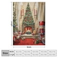 thumbnail image 4 of JEUXUS Christmas Nutcracker Throw Blanket Snowman Watercolor Farmhouse Pine Tree Gifts Home Cozy Fluffy Heavy All Season Couch Sofa Bed Room Soft Flannel,Brown,, 4 of 6