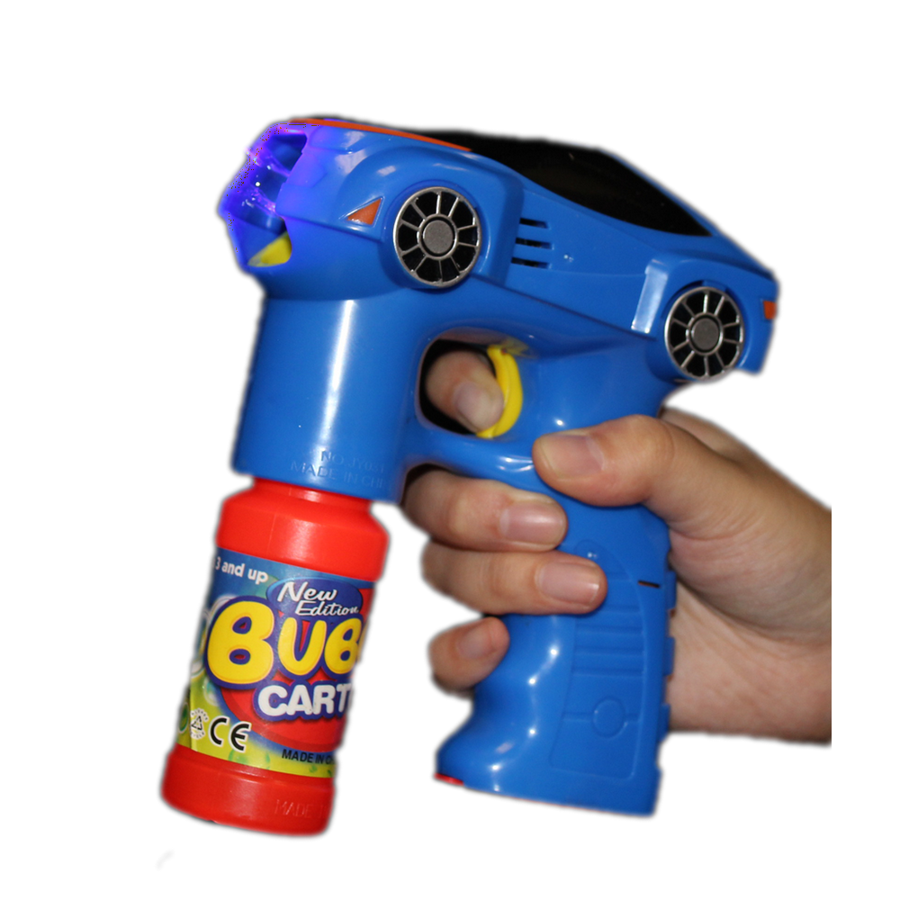 Fun Central (BC883) 1 pc 7 Inch Blue Car LED Bubble Gun, Bubble Machine