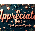 thumbnail image 4 of Decorative Lights Employee Recognition Thank You Event Appreciation Backdrop for Office Party Corporate Gathering Team Celebration, 4 of 7