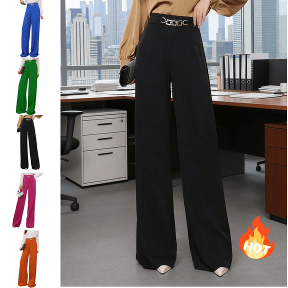 Mifsaly Wide Leg Dress Pants for Women Business Casual High Waisted Pant Work Office Elegant formal Trousers