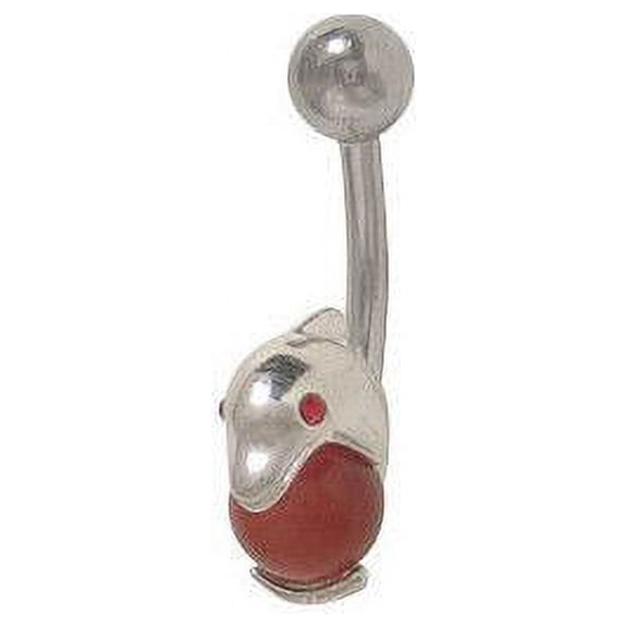 Dolphin Design Belly Ring with Jewels