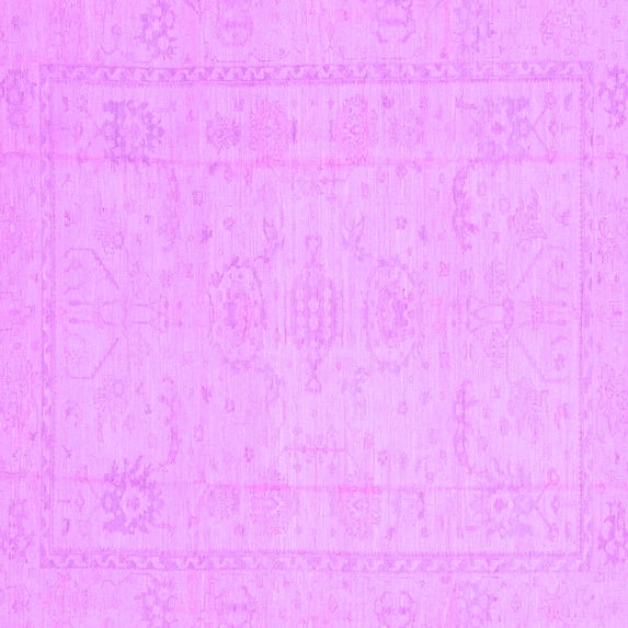 Ahgly Company Indoor Square Abstract Purple Modern Area Rugs, 5' Square