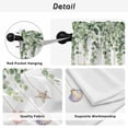 thumbnail image 5 of Eucalyptus Leaf Tier Curtains, Coastal Beach Starfish Nautical Ocean Light Filtering Kitchen Curtains, 2Pcs Rod Pocket Half Window Treatments Panels for Sink Cafe Cabinet Camper 27.5x24 Inches, 5 of 9