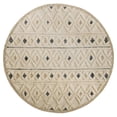 thumbnail image 1 of LR Resources SINUO54112IVO40RD Tapis Géométrique à Rayures et Touffetés pour Zone Ronde, 1 of 1