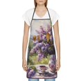 thumbnail image 3 of Sikiie Lilacs Teapot Scenic Painting Aprons for Kitchen Cooking Aprons, Chef Apron for Men Women Chef, 3 of 7