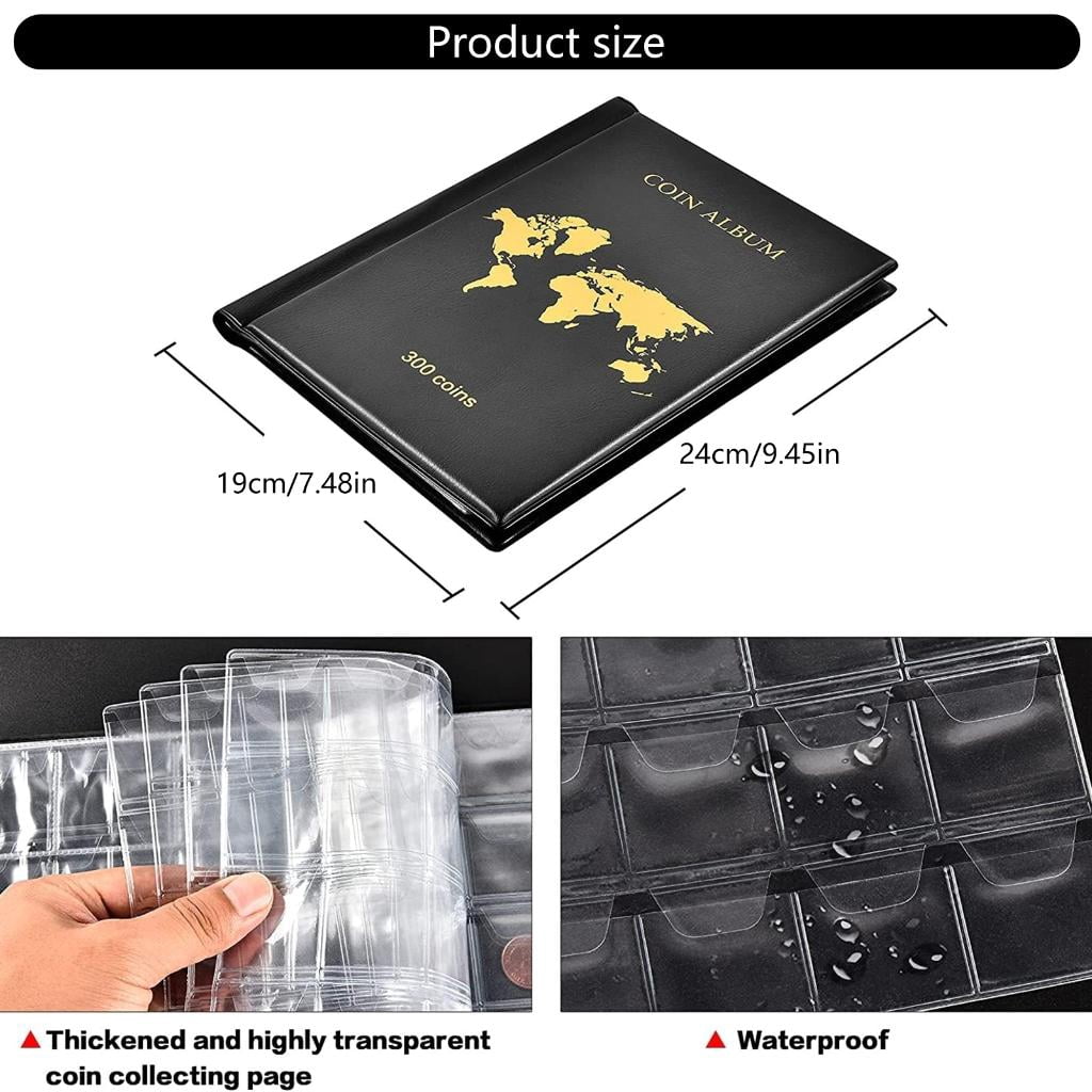 Youthyao Portable 300 Slot Coin Collection Book Material Currency Storage For Numismatists